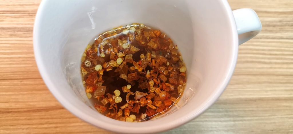 Hydratovanie sušených chilli papričiek